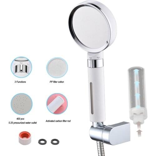 1Set Water Purification Shower Pressurized Water Saving Dechlorination Filter Hand Shower Shower Head SPA Beauty Kit