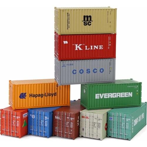1pc HO Scale 1:87 20ft Shipping Container Model Railway Cargo Box 20' Container C8726