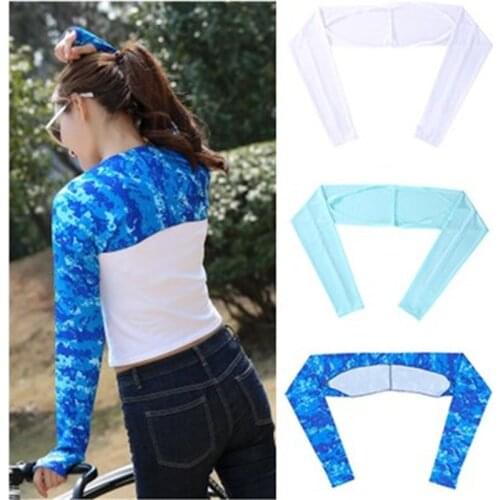 1Pcs Ice Silk Shawl Cuff Arm Warmers Women Sun UV Protection Sports Gloves For Outdoor Activity Running Fishing Cycling Sleeves