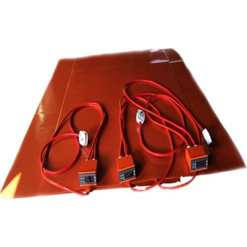 110V 3200W 830*1250*1.5mm Silicone Rubber Heater with digital thermostat on wire 3000mm lead wire