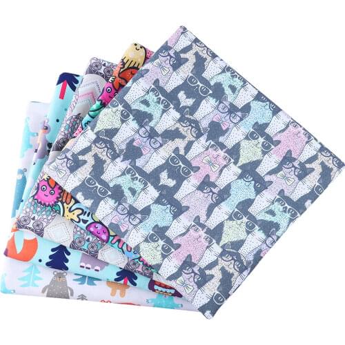 50*140CM Cartoons pattern Polyester cotton Fabric Patchwor Printed for Tissue Kids Home Textile for Sewing Doll Dress Curtain