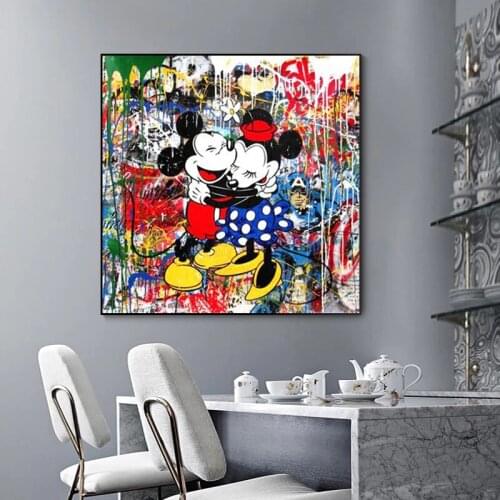 5D Diamond Painting Mosaic Disney Graffiti Art Mickey Mouse Full Drill Diamond Embroidery Cross Stitch Art Handicraft Decor Gift