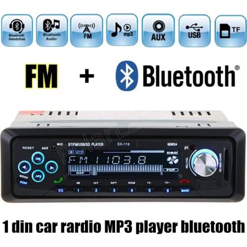 New arrival Bluetooth Car Audio Mp3 Player Radio AUXIN MP3 FM USB 1 Din remote control 12V stereo SD handsfree