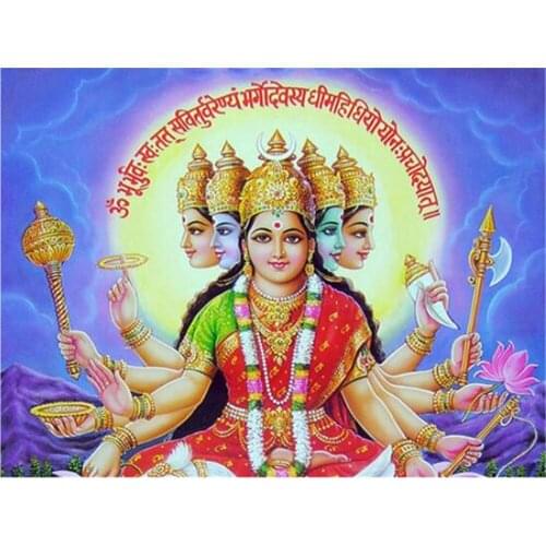 Buddha India Ganesha DIY Embroidery Cross Stitch 11CT Kits Needlework Craft Set Cotton Thread Printed Canvas Home Sell