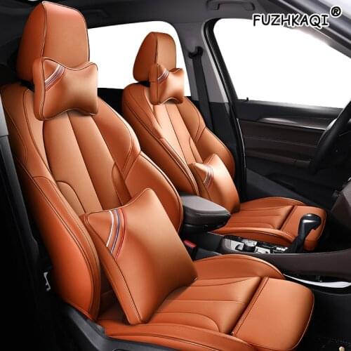 FUZHKAQI Make Custom Leather car seat covers For PEUGEOT 206 207 301 307 408 308 308s 508 3008 2008 4008 5008 407 607 car seats