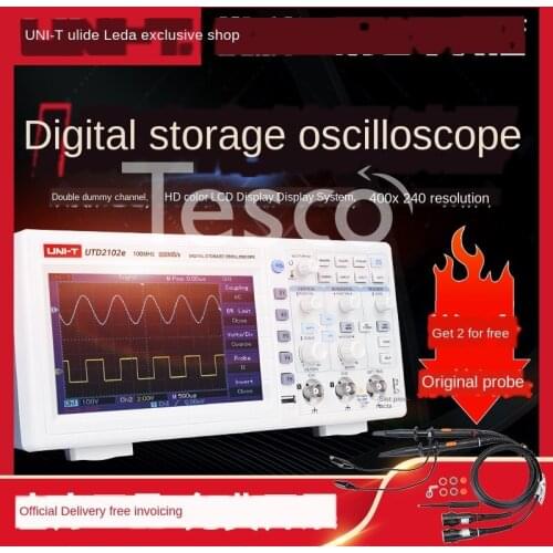 UTD2102e digital storage oscilloscope dual channel 100MHz bandwidth UTD2102CEX dual trace