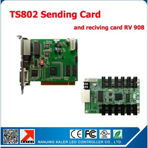 Linsn TS802 sending card full color live show controller system +1pcs RV908 reciving card video display control card video wall