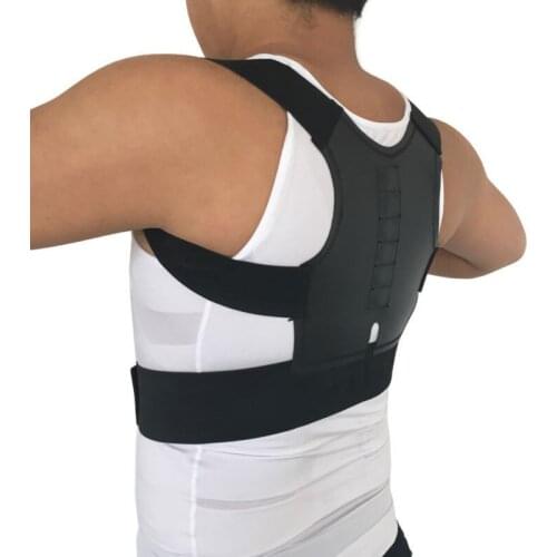 Magnetic Shoulder Back Correction Belt Black Adjustable Posture Corrector Belt Clavicle Spine Brace Support for Men Women Hot