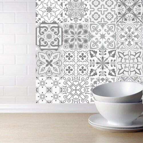 Moroccan style Wall Tile Stickers for Kitchen, Bathroom Kitchen or Backsplash , Waterproof and removable PVC Wallpapers