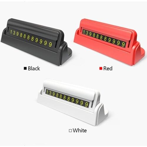 Mobile Phone Holder Car Park Stop Temporary Parking Phone Number Card Plate Hidden Telephone Card Luminous Magnetic Car Stickers