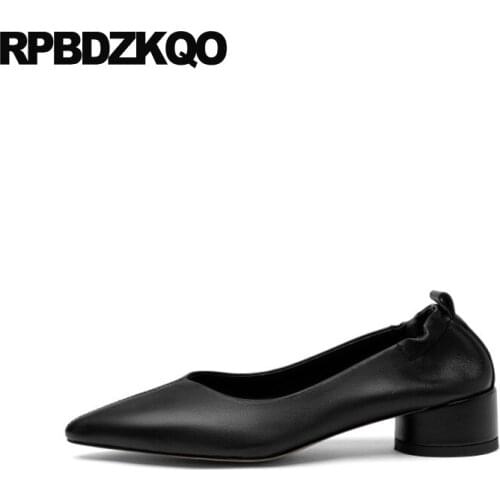 Casual slip on designer shoes china genuine leather women pointed toe black leisure fashion ladies chinese 2019 spring autumn