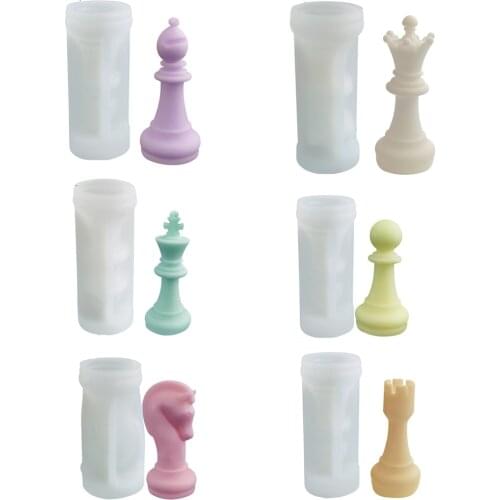 Chess Candle Silicone Mold DIY Chess Piece Scented Candle Creative Decoration Silicone Mould