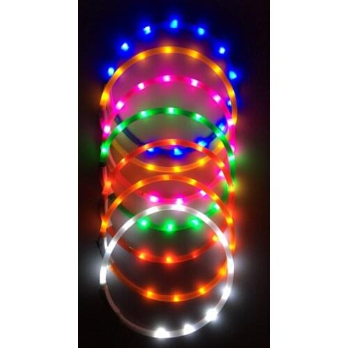 USB Rechargeable Flashing Night Collars Pet Dogs Cats Luminous Collar LED Light Dog Collar Glowing Teddy Flash Collar