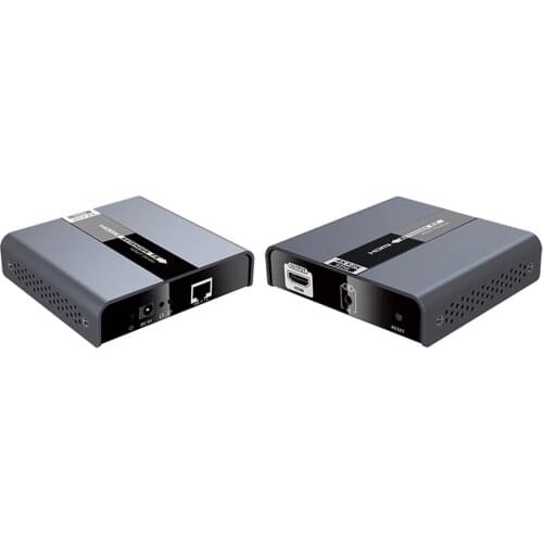 HDMI extender applies advanced HDbitT over IP technology, to transmit HDMI 2.0 signal over a single CAT5/5e/6 cable up to 394ft