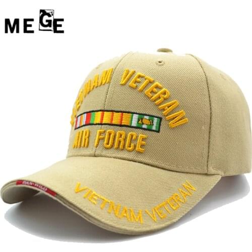 MEGE VIETNAM VETERAN cap for Fishing, Summer Chapeu masculino pesca, Male cap Adjustable size, Hats for Men