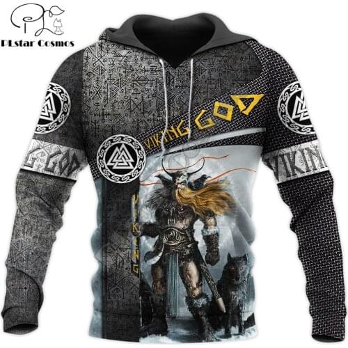 Viking God warrior Tattoo 3D Printed Mens autumn Hoodie Harajuku Unisex Casual Pullover Streetwear Jacket Tracksuits DK161