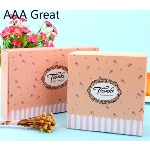 10Pcs/Lot Paper Gift Box Wedding Party Kraft Paper Box Cake Food Packaging Candy Cookies Birthday Boxes Favor Wedding