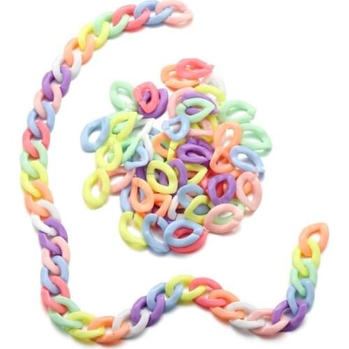 100/lot 16*12mm Combination Acrylic Chain Link DIY Making Earrings Necklace Sunglass Eyeglass Lanyard Bags Jewelry Accessories