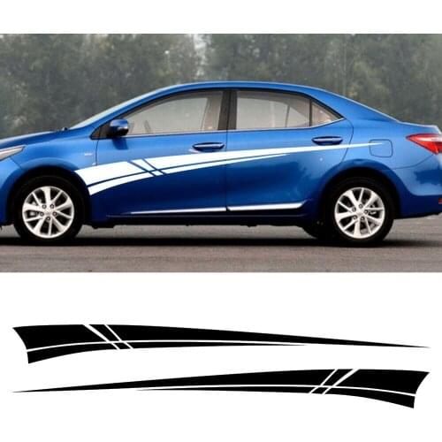 Car Sports Stripes 106'' side stripes graphics vinyl body decal sticker tu-734