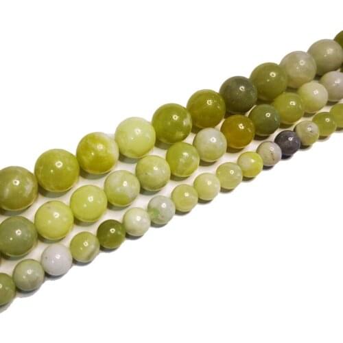 Fine AAA 100%Natural Green Jade Round Stone Loose Beads For Jewelry Making DIY Bracelet Necklace Hand Making 4/6/8/10MM