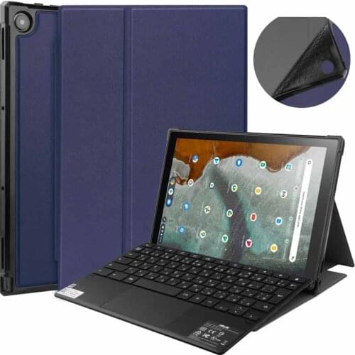 Business Flip PU Leather Case For ASUS Chromebook Detachable CM3 10.5 inch CM3000DVA-HT0019 Slim Folding Stand Cover