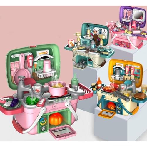 Children Simulation Food Cooking Color Changing Barbecue Kitchen Play House Toy Parent-child Interactive Game Educational Gifts