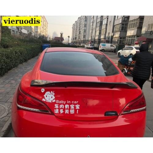 For Hyundai Genesis Coupe spoiler 2009 10 11 12 year glossy carbon fiber/FRP rear wing R style spoiler accessories