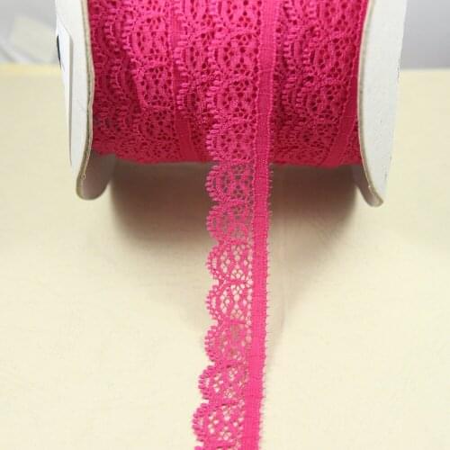 Elastic Stretch Lace trim sewing/garment accesories 10 yards/lot 18mm width rose indien