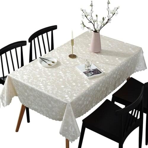 Europe Waterproof Tablecloth Flowers Embossing Printing Table Cloth PVC Cloth Plastic Table Cloth Decoration Home Toalha De Mesa