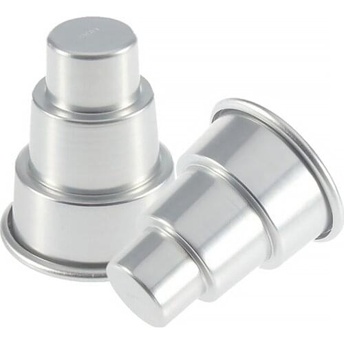 3 Layers Cake Pudding Mold Tower Shaped Aluminium Alloy Muffin Cake Decorating mould Tools DIY Candle Making Mold
