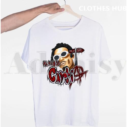 Playboi Carti Rapper Hip Hop T-shirt for Men Short Sleeve Casual Men Tops Anime Cartoon T Shirt Print White T Shirt Women Tees
