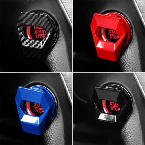 Car Engine Start Stop Switch Button Cover Decorative for Ignition System Auto Accessories Push Button Sticky Cover Car Interior