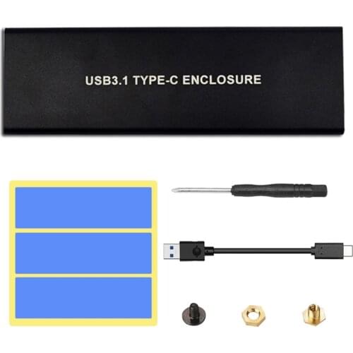 NVMe Enclosure HDD Case M.2 PCIE NVMe SSD to USB 3.1 Type-C Converter HDD Box Adapter Enclosure Case For M Key M2 SSD Hard Drive