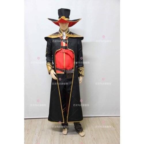 Twisted LOL Cosplay Fate Twisted Fate cosplay costume hat cloak shirt custom made/size