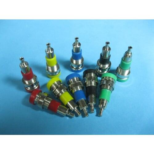 28mm Brass Banana Jack For 4mm Banana Plug Nickel plated 5 Colors 50 Pcs Per Lot Hot Sale High Quality