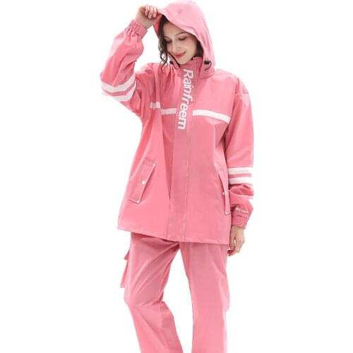 Lightweight Hiking Travel Fashion Raincoat Motorcycle Waterproof Women Poncho Set Outdoor Pants Impermeable Transparent Pink R6