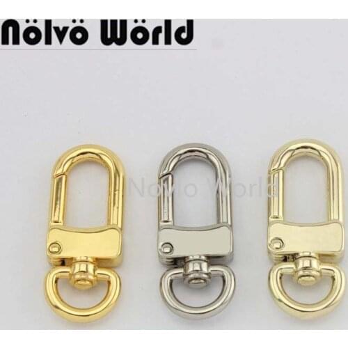 Nolvo World 5-20-100pcs 4 colors 47*12mm 1/2" metal buckles for bag dog collar lobster clasps snap hooks replace