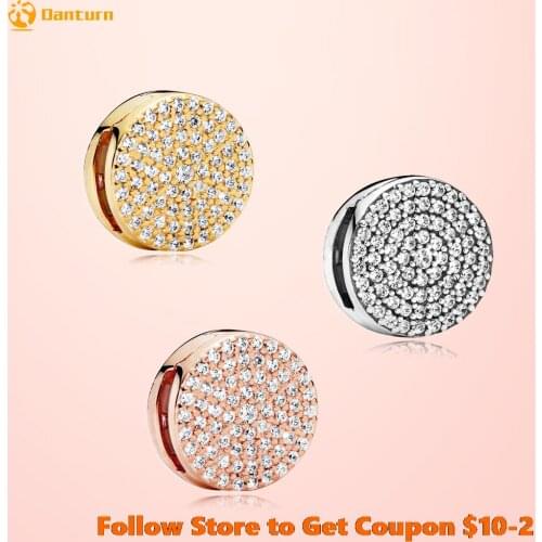 New 925 Sterling Silver Beads Reflexion Logo Clip Charms fit Original Pandora Bracelets Women DIY Jewelry