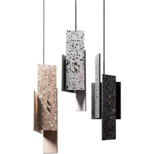 Nordic cement Lamp art decorative lamps simple creative Restaurant Hotel bedside terrazzo Pendant Light