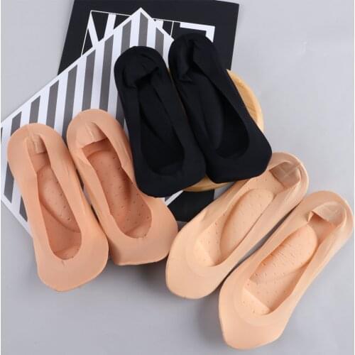 1 Pair Foot Massage Women Summer Socks Arch Support 3D Socks Health Care Silica Gel Pads Invisible Ice Silk Socks