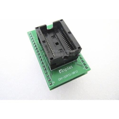 Original TI IC Test Seat SOP32/DIP SOIC32 Burning Programm 450MIL RAM Socket Adapte