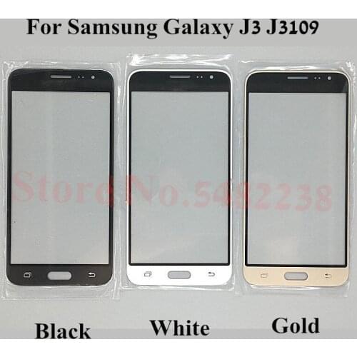 Original Outer Screen Front Glass Cover For Samsung Galaxy J3 J3109 LCD Touch Screen Lens Outside Glass Replacement Parts