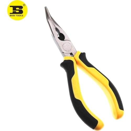 BOSI 6''/160mm Bent Nose Pliers Angle Jaw Tongs