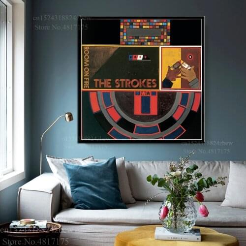 The Strokes Poster Rapper Singer Music Album Room on Fire The New Abnormal Canvas Painting Wall Art Poster and Print Home Decor