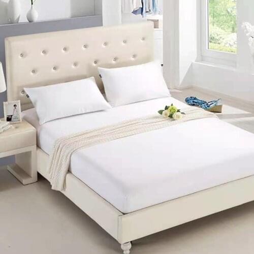 Bedsheet 180X200CM Fitted Sheet Mattress Cover Solid Color Sanding Bedding Linens Bed Sheets With Elastic Band Double Queen Size