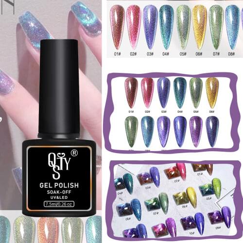 QWCJ Nail Polishes Cat's Eye