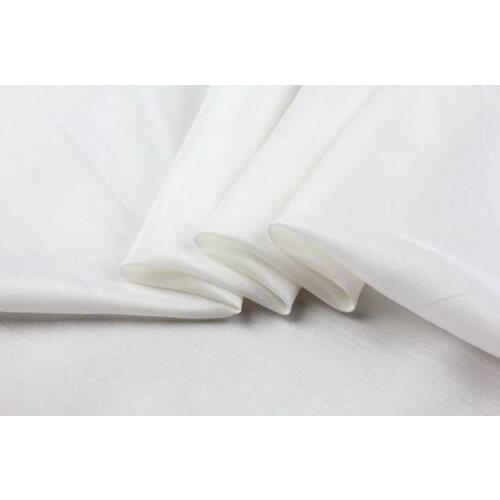 Howmay silk fabric cotton blend 9m/m 55" 140cm 50% silk 50% cotton natural white PFD fabric for lining or DIY handmade