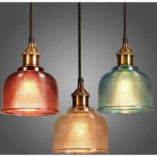 Glass Pendant Light Nordic Pendant Lamp Modern Pendant lamp brass Creative minimalist E27 Transparent Lampshade For Restaurant