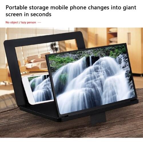 Universal 12'' 3D HD Screen Magnifier HD Folding Screen Amplifier Mobile Phone Magnifying Glass Stand Smart Phone Bracket Holder
