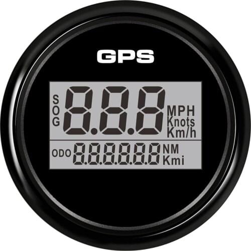 Samdo 52mm Universal Digital GPS Speedometer SOG ODO Meter 7 Color Backlight 85mm For Motorcycle Car Truck Boat Yacht